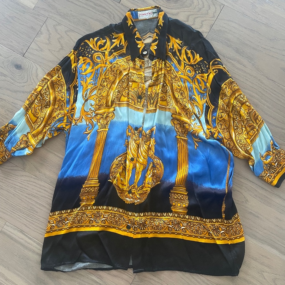 Versace inspired satin shirt